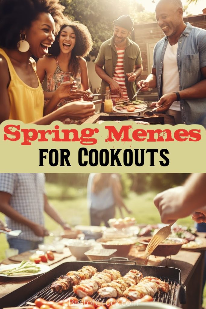 Funny spring memes for a cookout can help us get in the proper mindset to make some amazing cookout recipes for a crowd. Funny Memes for Cookouts | Funny Cookout Memes | Jokes About Cookouts | Funny Spring Dinner Party Memes | Potluck Memes | Funny Quotes for Cookouts #springmemes #cookoutmemes