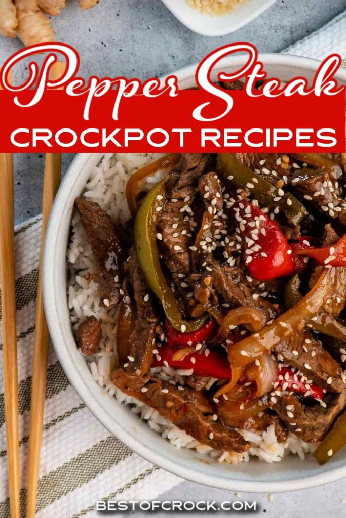 The best crockpot pepper steak recipes help you enjoy a delicious steak dinner recipe without the hassle of actually stir-frying. Crockpot Steak Recipes | Crockpot Stir Fry Recipes | Healthy Crockpot Recipes | Slow Cooker Dinner Recipes | Crockpot Dinners with Steak | Flank Steak Recipes | Flank Steak Crockpot Recipes | Slow Cooker Steak Recipes | Easy Steak Dinner Recipes | Steak and Rice Recipes #crockpotrecipes #steakrecipes