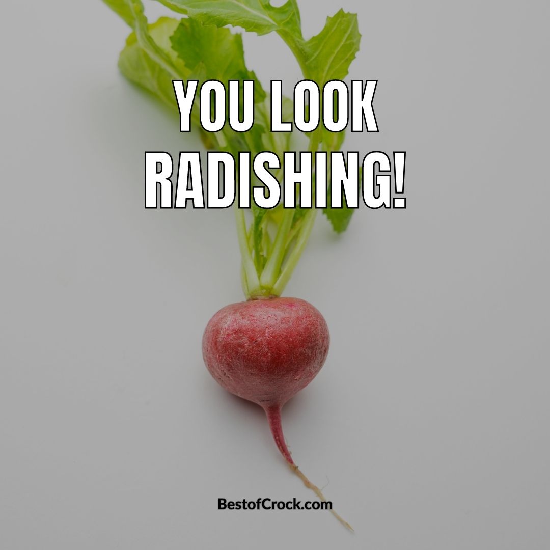 Funny Food Puns You look radishing.