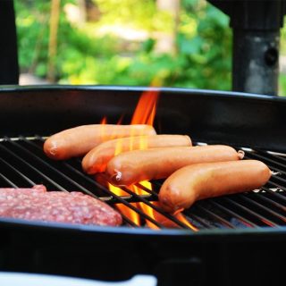 Funny Spring Memes Close Up of Hot Dogs and Burgers on a Grill Outside