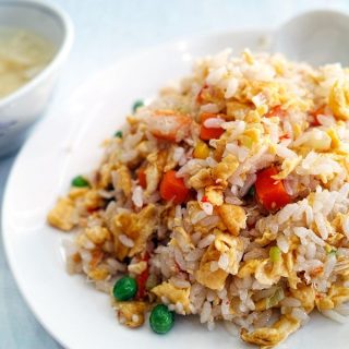 Instant Pot Rice Recipes Close Up of a Plate of Fried Rice