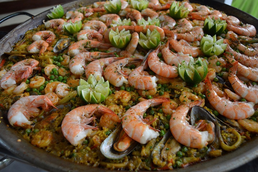 Shrimp Instant Pot Recipes Close Up of a Seafood Paella With Shrimp and Oysters