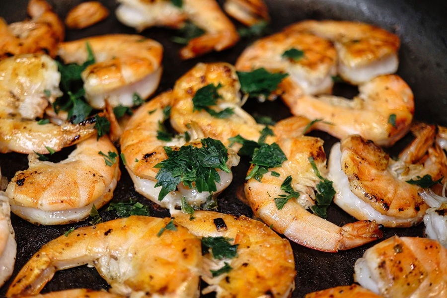 Easy Shrimp Instant Pot Recipes for Your Meal Planning Close Up of Cooked Shrimp on a Platter
