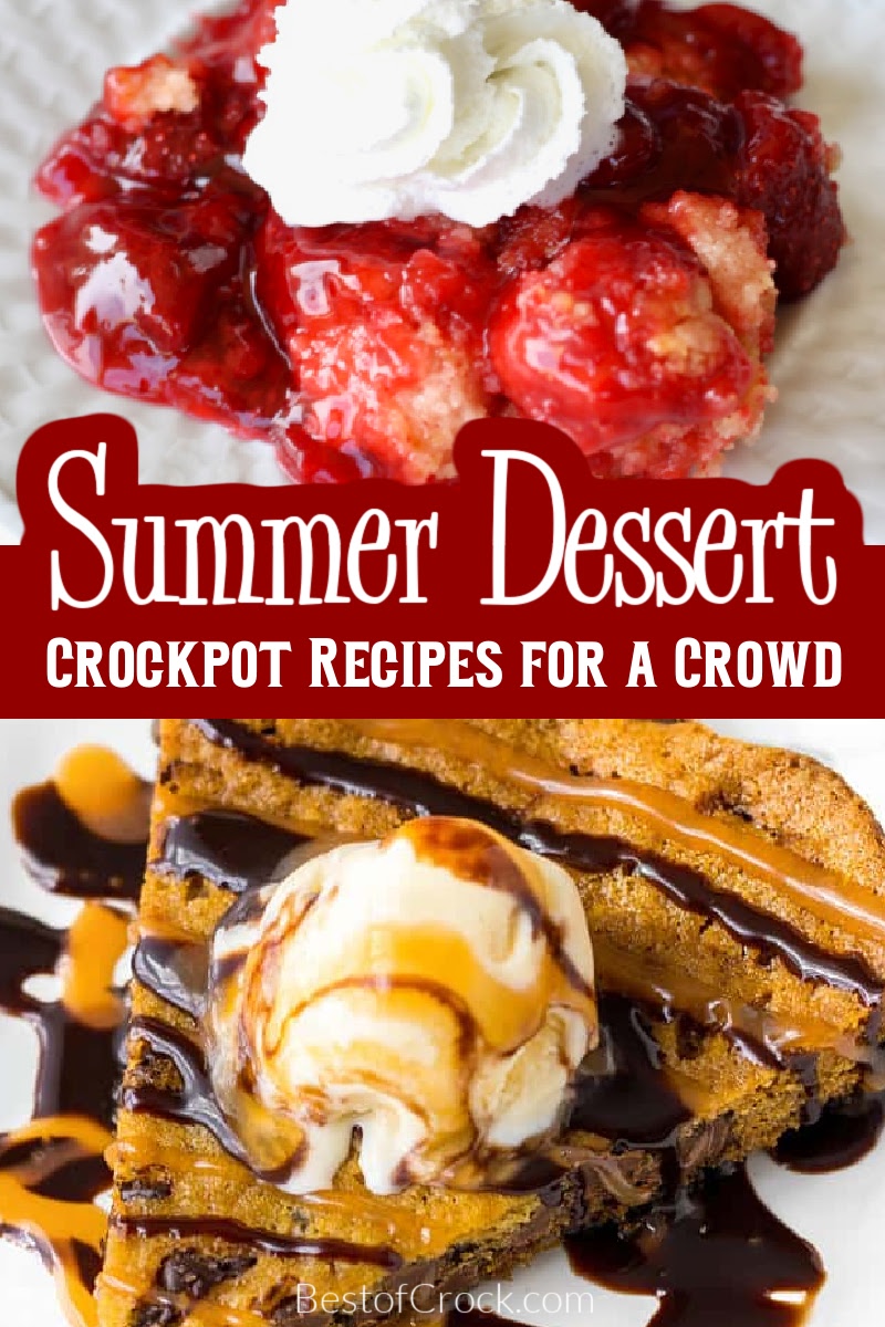 Having the best crockpot summer dessert recipes at your fingertips can help you host the best parties with easy summer party food recipes. Crockpot Snack Recipes | Crockpot Summer Recipes | Slow Cooker Summer Recipes | Slow Cooker Party Recipes | Party Dessert Recipes | Easy Dessert Recipes for a Crowd | Crockpot Desserts for a Crowd | Fruity Dessert Recipes for Summer | Summer Party Recipes | Summer Dessert Recipes #crockpotrecipes #dessertrecipes