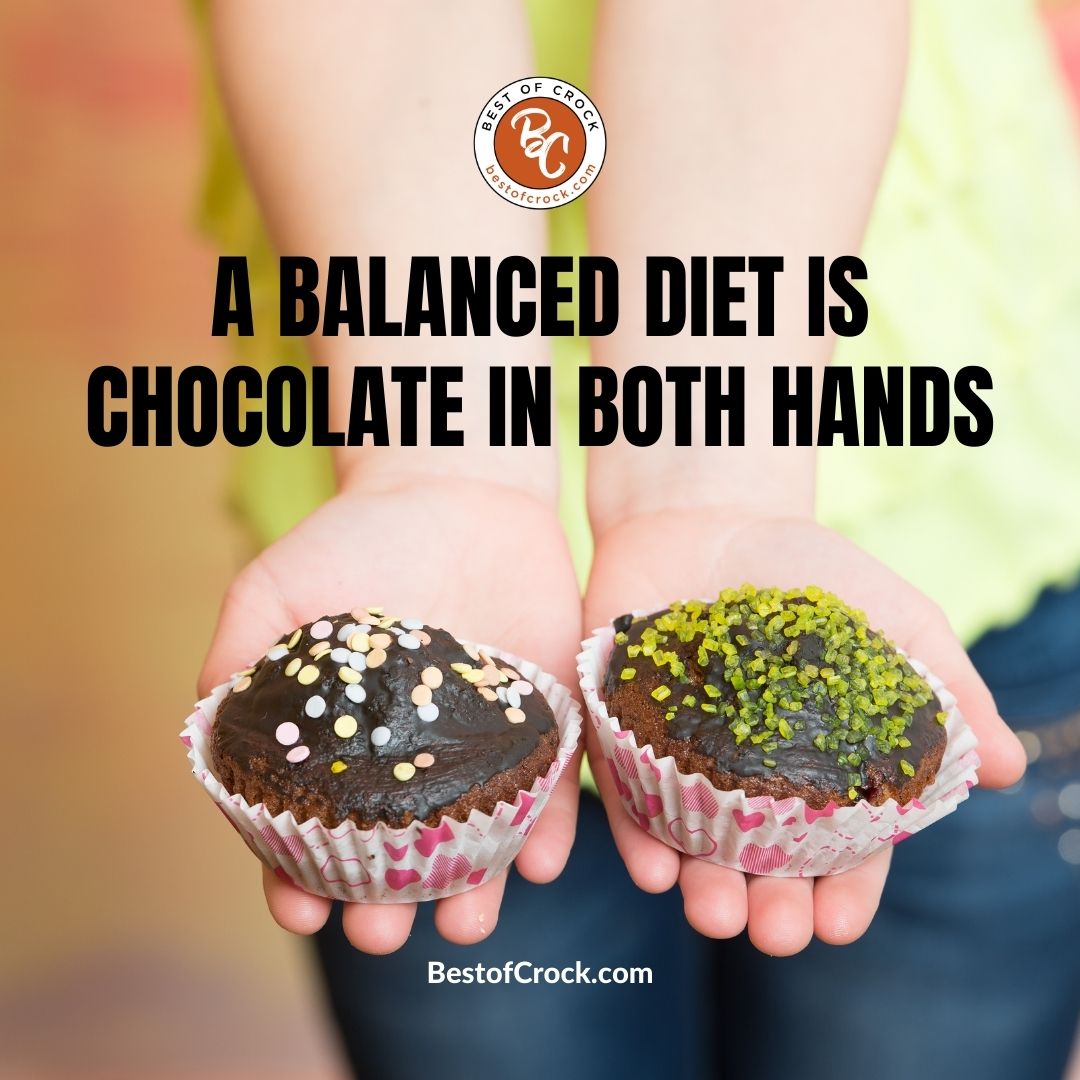 Chocolate Memes A balanced diet is chocolate in both hands.