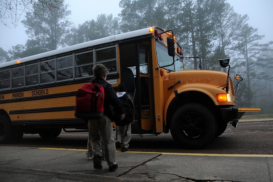 Back to School Memes Young Students Standing in Line to Get on a Bus