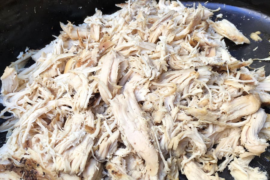 Best College Dorm Instant Pot Recipes Close Up of Shredded Chicken