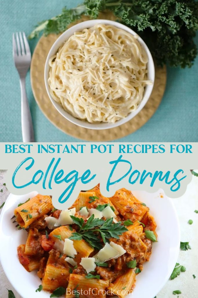 Ditch that bag of ramen for better recipes for college students, and use the best college dorm Instant Pot recipes. Easy Instant Pot Recipes | Quick Instant Pot Recipes | Dump and Go Instant Pot Recipes | Recipes for College Students | Dorm Recipes for Students | Dorm Room Dinner Recipes | Pressure Cooker Recipes for Students | Instant Pot Recipes for Students