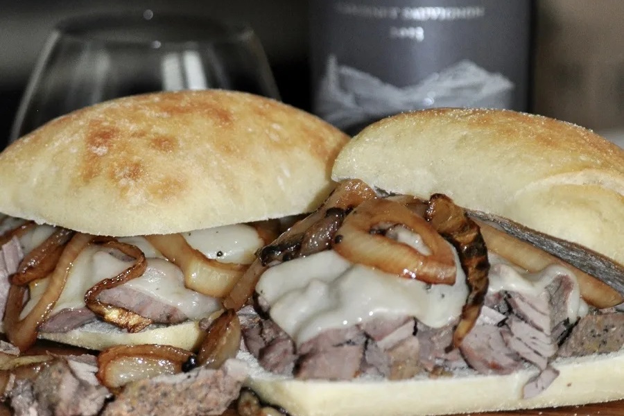 Dorm Room Crockpot Recipes Close Up of a Roast Beef Sandwich