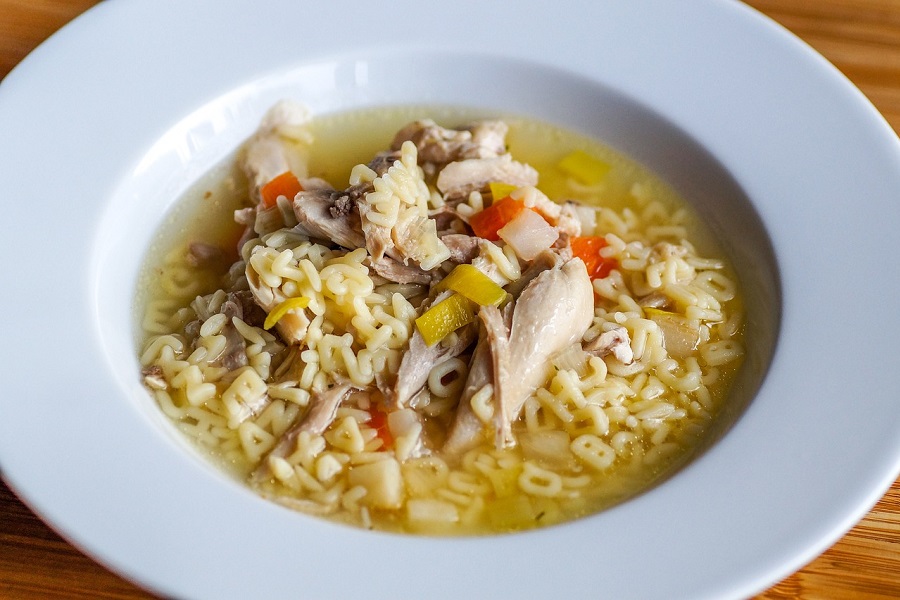 Easy Slow Cooker Soups with Chicken Close Up of a Bowl of Chicken and Rice Soup