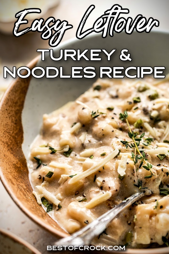 Our easy leftover turkey and noodles recipe is the perfect solution for any holiday leftovers! No food goes to waste with this Thanksgiving leftover casserole! Crockpot Leftovers Recipe | Crockpot Holiday Leftover Recipe | Thanksgiving Casserole Recipe | Slow Cooker Turkey Casserole Recipe | Slow Cooker Turkey Recipe | Easy Crockpot Dinner Recipe | Easy Dinner Casserole | Easy Slow Cooker Casserole Recipe | Thanksgiving Crockpot Recipe | Slow Cooker Thanksgiving Recipe via @bestofcrock