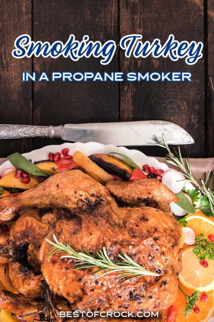 You can learn how to smoke a turkey in a propane smoker and get the perfect turkey filled with a delicious smoky flavor. Smoked Turkey Tips | How to Smoke a Turkey | Smoking a Whole Turkey | Smoked Turkey Ideas | Gas Smoker Cooking Ideas | Propane Smoker Turkey | Propane Smoker Tips | Tips for Cooking Turkey | Turkey Dinner Tips