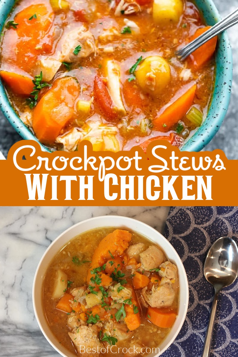 The best crockpot stews with chicken for fall offer the perfect amount of warmth and comfort for the season. Crockpot Recipes for Fall | Slow Cooker Fall Recipes | Crockpot Recipes with Chicken | Slow Cooker Chicken Recipes | Chicken Stew Recipes | Crockpot Stew Recipes | Slow Cooker Stew Recipes | Comfort Food Recipes | Crockpot Comfort Food Recipes | Easy Chicken Dinner Recipes | Chicken Stew Ideas via @bestofcrock