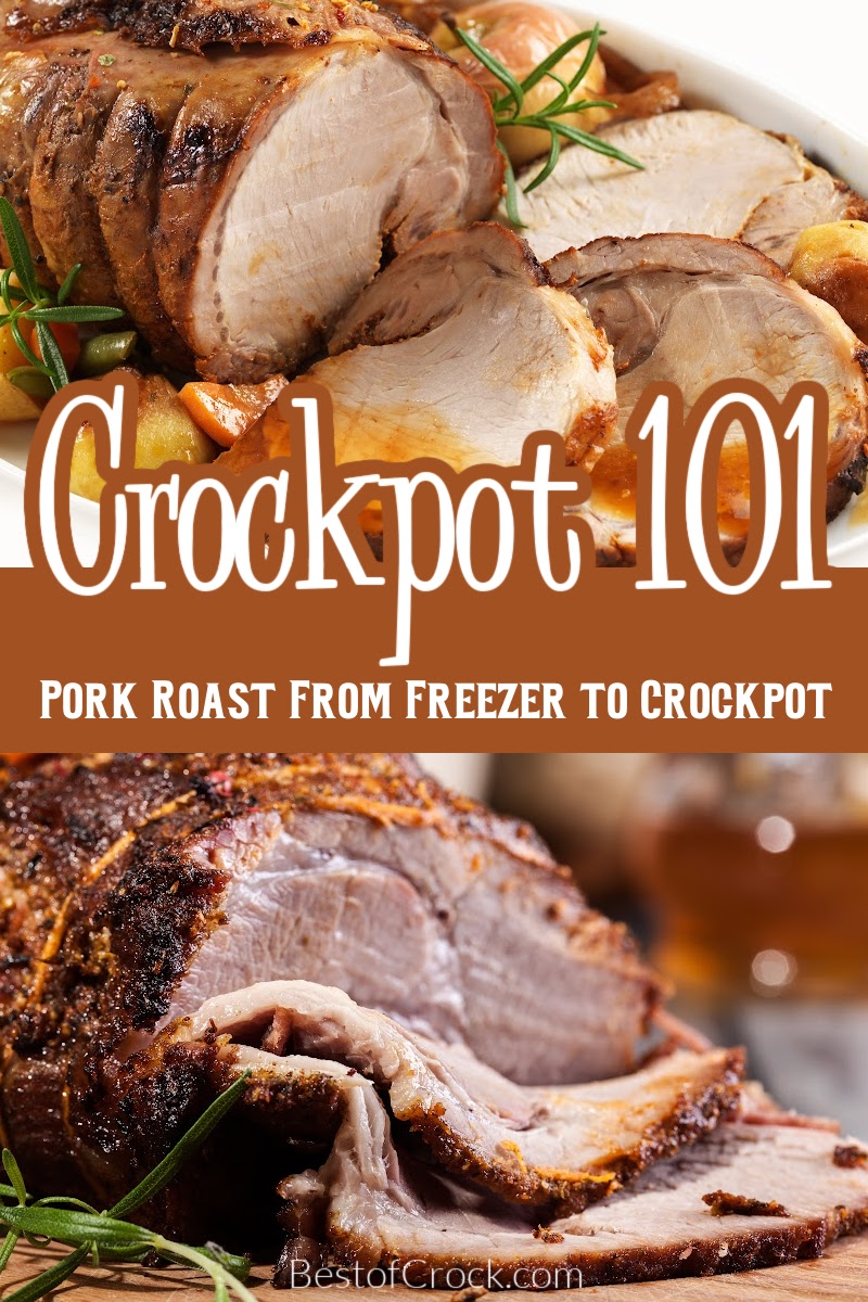 Can I put a frozen pork roast in the crockpot? Knowing the answer can help your meal prep when cooking pork roast dinner recipes. Crockpot Cooking Tips | Slow Cooker Tips | Pork Roast Tips | Frozen Pork Roast Tips | Healthy Eating Ideas | Crockpot Pork Recipes | Slow Cooker Pork Recipes | How to Cook Pork | Safe Ways to Cook Pork | Pork Handling Tips
