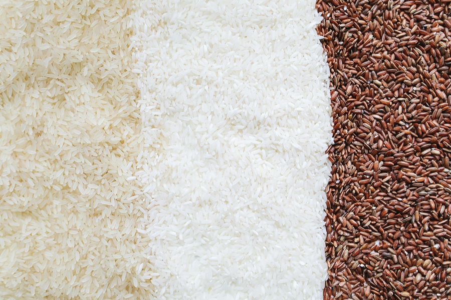 Can You Freeze Spanish Rice Close Up of Three Different Types of Rice