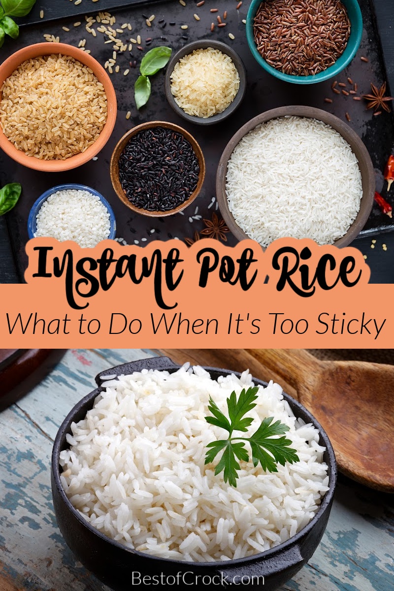 Instant pot rice too sticky? Don’t worry; there are ways to fix sticky rice so you have perfect rice for any recipe you are making! Instant Pot Rice Tips | Pressure Cooker Rice Tips | How to Make Instant Pot Rice | Tips for Sticky Rice | Ways to Avoid Sticky Rice | How to Fix Sticky Rice | Instant Pot Cooking Tips | Tips for Cooking Rice | Easy Dinner Recipes via @bestofcrock