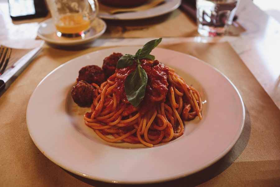 Best Brand Frozen Meatballs a Plate of Spaghetti and Meatballs with Two Basil Leaves On Top