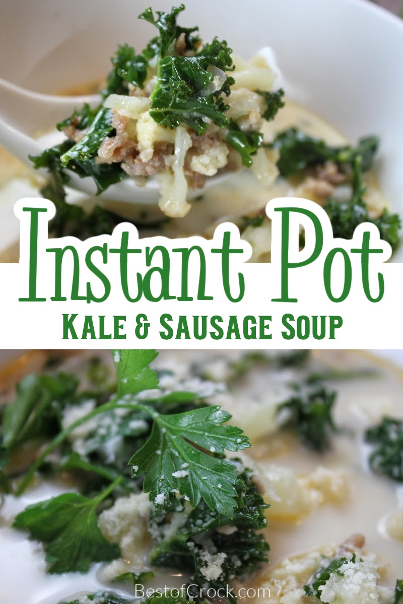 The instant pot adds so much flavor to soups through its cooking process! This instant pot sausage and kale soup recipe is easy to make and perfect for meal planning. Healthy Instant Pot Recipes | Healthy Dinner Recipes | Easy Soup Recipes | Instant Pot Kale Recipes | Instant Pot Sausage Recipes | Pressure Cooker Soup Recipes | Healthy Recipes with Kale | Kale Soup Recipes | Healthy Instant Pot Soup Recipes via @bestofcrock