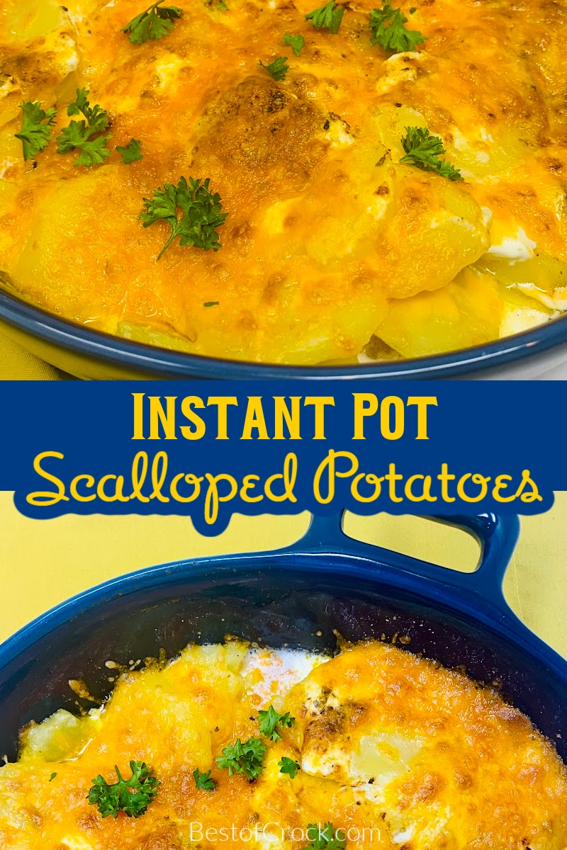 Instant Pot side dish recipes help make putting together a family dinner easier and this Instant Pot sour cream scalloped potatoes recipe will help for sure! Instant Pot Scalloped Potatoes with Sour Cream | Instant Pot Cheesy Potatoes | Instant Pot Side Dish Recipes | How to Make Scalloped Potatoes | Instant Pot BBQ Recipes | Instant Pot Potato Recipes | Party Side Dish Recipes via @bestofcrock