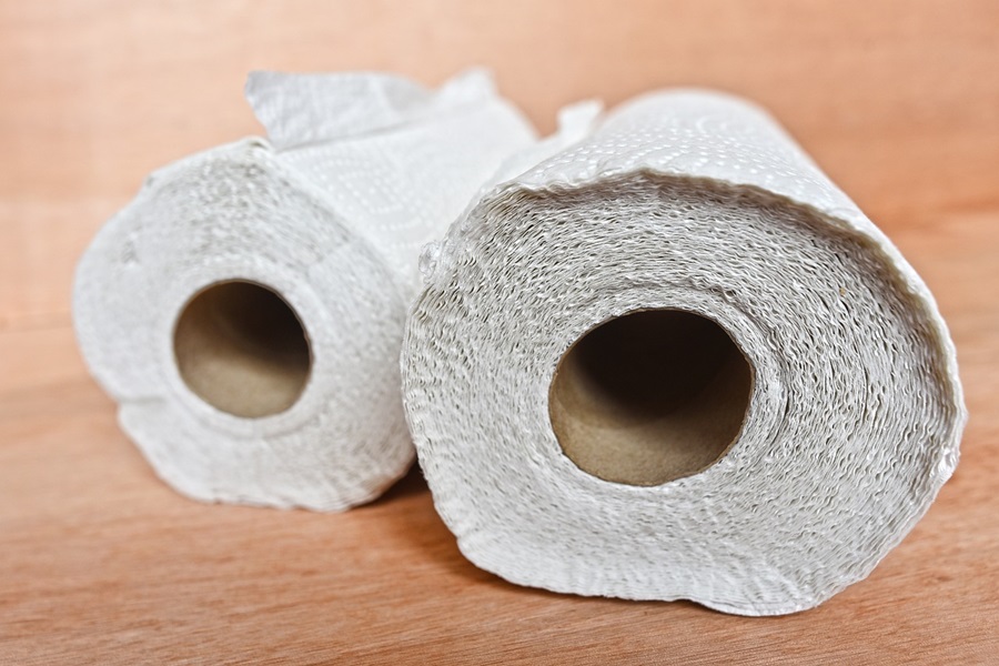 Can You Put Paper Towel in an Air Fryer Two Rolls of Paper Towels on a Wooden Surface