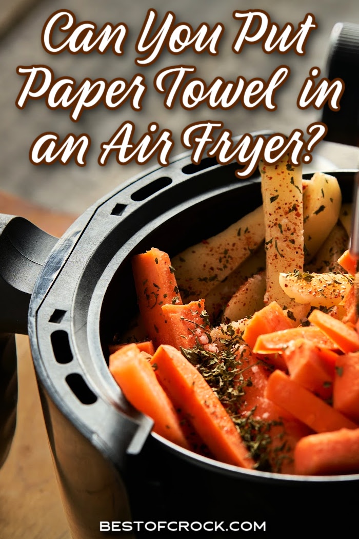 Can you put paper towel in an air fryer? The best air fryer recipes may not call for paper towels, but some easy air fryer tips may help. Air Fryer Safety Tips | Air Fryer Cooking Tips | Tips for Cleaning Air Fryers | How to Clean Air Fryer Baskets | Air Fryer Liner Ideas | How to Cook in an Air Fryer | Air Fryer Safety Ideas | Air Fryer Recipe Ideas | Quick Air Fryer Cleaning via @bestofcrock