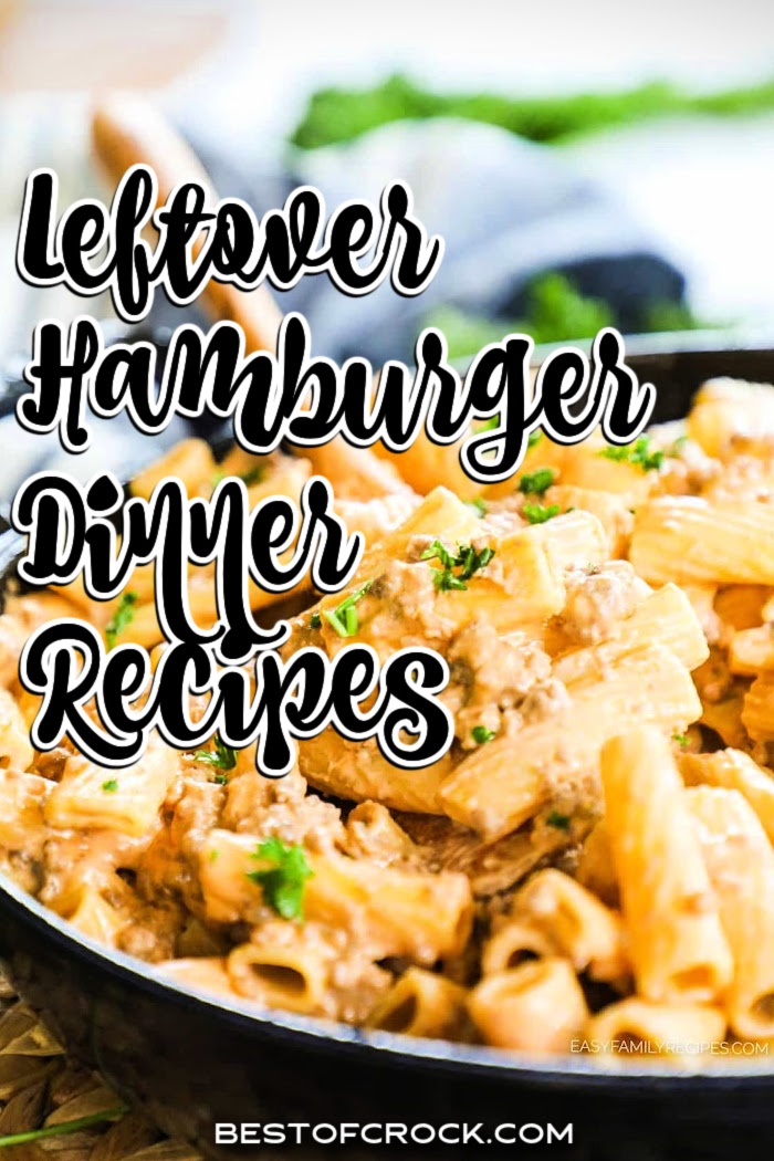 These easy leftover hamburger meat recipes for dinner can help you prepare a quick meal for yourself or your family while keeping your grocery budget in check. Easy Recipes with Beef | Easy Ground Beef Dinner Recipes | Dinner Recipes with Ground Beef | Leftover Ground Beef Recipes | Leftover Hamburger Meat Ideas | Easy Dinner Recipes | Quick Dinner Recipes | Leftover Lunch Recipes