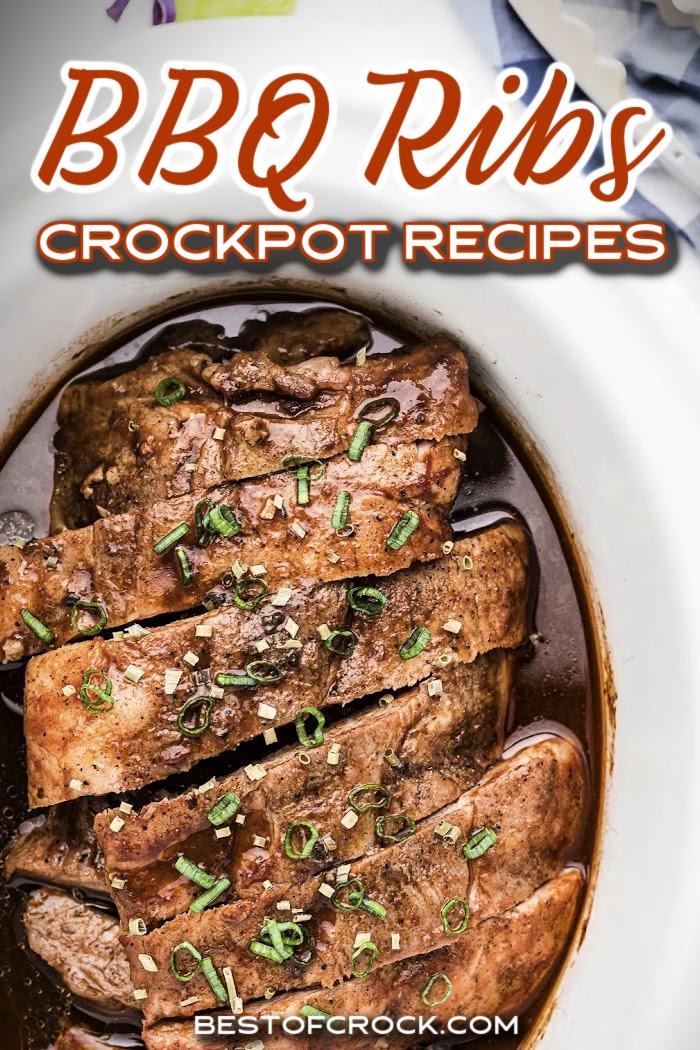 These slow cooker BBQ ribs are so delicious and tender. With how easy they are to make, you can fix it and forget it and have dinner waiting for you. Crockpot BBQ Ribs Boneless | Easy Crockpot Recipes | Easy Dinner Recipes | Crockpot Recipes with Pork| Dinner Recipes with Pork