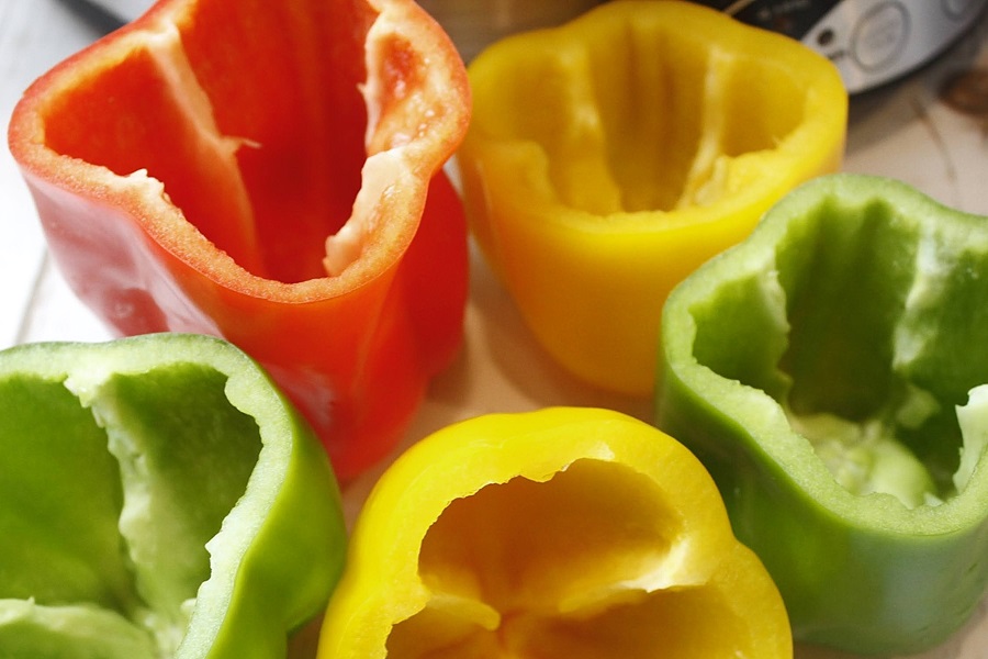 How to Make Stuffed Bell Peppers Close Up of Shelled Bell Peppers