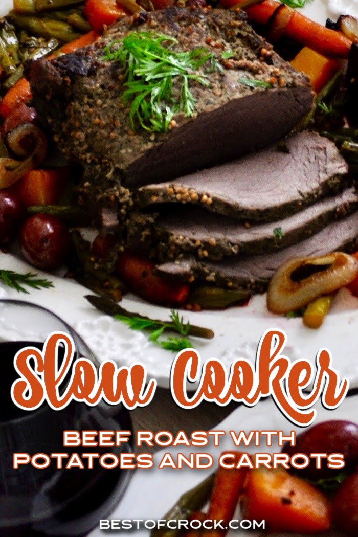 Slow cooker beef roast with potatoes and carrots is a recipe that has been around for centuries and is still a well-loved and easy family dinner. Sunday Dinner Recipes | Beef Roast in Crockpot | Crockpot Recipes with Beef | Slow Cooker Recipes with Veggies | Roast Beef Recipe | Crockpot Family Dinner via @bestofcrock