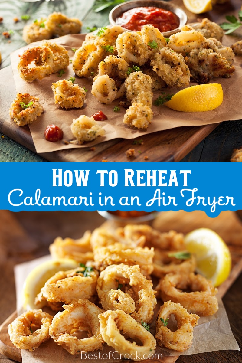 Use these tips to learn how to reheat calamari in an air fryer so those leftover calamari rings don’t have to go to waste. Easy Appetizer Ideas | Tips for Cooking Calamari | How to Make Calamari | How to Reheat Fried Food | Air Fryer Recipes | Tips for Air Fryer Calamari | Air Fryer Appetizers | Air Fryer Seafood Recipes | Easy Air Fryer Recipes