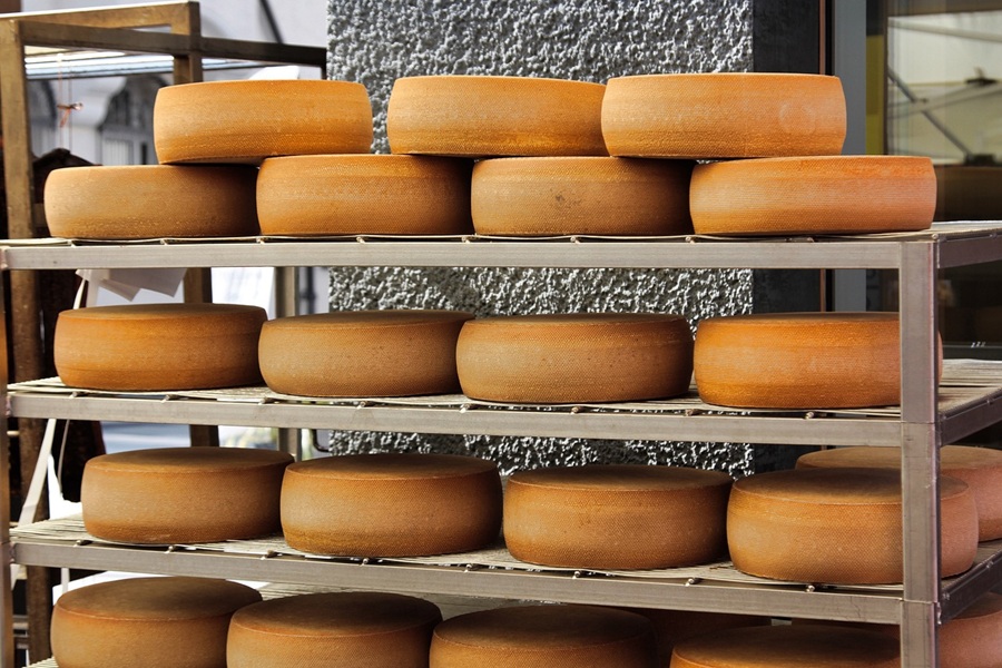 Recipes with Queso Dip A Shelving Unit of Cheese Wheels