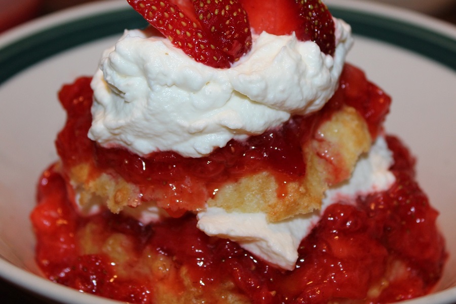 Strawberry Shortcake Recipes Close Up of a Strawberry Shortcake
