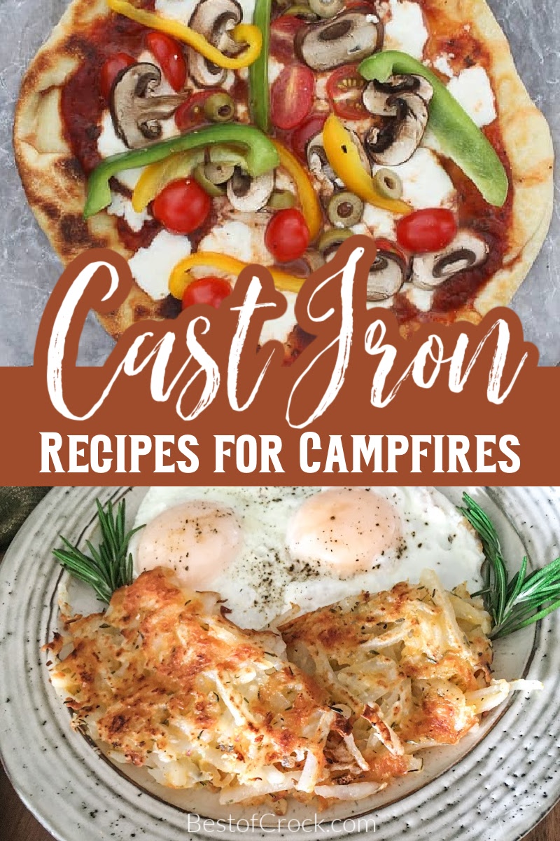 Cast iron cooking recipes for camping are perfect for your next camping trip and elevate campfire cooking. Campfire Recipes | Recipes for Camping | Open Fire Cast Iron Recipes | Cast Iron Skillet Recipes | Campfire Recipes for Breakfast | Campfire Recipes for Lunch | Campfire Recipes for Dinner | Campfire Recipes for Dessert | Easy Cast Iron Skillet Recipes | Cast Iron Camping Recipes | Camping Recipes for Cast Iron via @bestofcrock