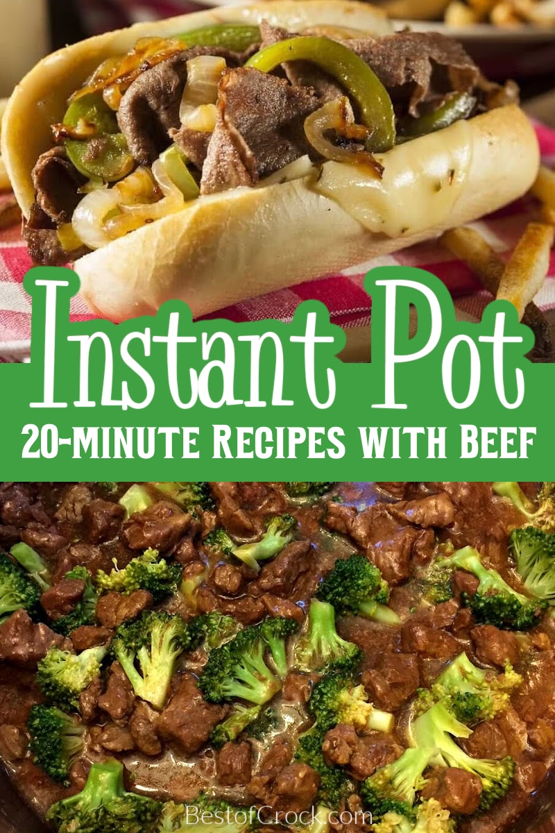 Cooking dinner in under 20 minutes is a lot easier when you use Instant Pot dinner recipes with beef. Quick Dinner Recipes | Easy Dinner Recipes | Easy Beef Recipes | Quick Beef Recipes | Instant Pot Recipes with Beef | Beef Instant Pot Recipes | Easy Instant Pot Recipes | Instant Pot Dinner Ideas | Family Dinner Recipes | Recipes for Busy Weeknights | Recipes for Busy People | Family Dinner Ideas with Beef via @bestofcrock
