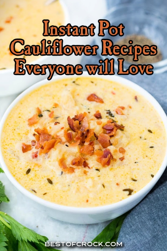 Having these Instant Pot cauliflower recipes on hand makes meal planning and dinner prep easy when you need a healthy side dish or meal. Instant Pot Cauliflower Mash | Instant Pot Cauliflower Rice | Low Carb Mac and Cheese | Low Carb Mashed Potatoes | Instant Pot Veggie Recipes | Side Dish Recipes | Healthy Side Dishes | Healthy Instant Pot Recipes | Healthy Instant Pot Sides | Cauliflower Side Dishes | Instant Pot Recipes with Cauliflower via @bestofcrock