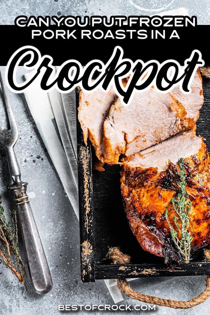 Can I put a frozen pork roast in the crockpot? Knowing the answer can help your meal prep when cooking pork roast dinner recipes. Crockpot Cooking Tips | Slow Cooker Tips | Pork Roast Tips | Frozen Pork Roast Tips | Healthy Eating Ideas | Crockpot Pork Recipes | Slow Cooker Pork Recipes | How to Cook Pork | Safe Ways to Cook Pork | Pork Handling Tips via @bestofcrock