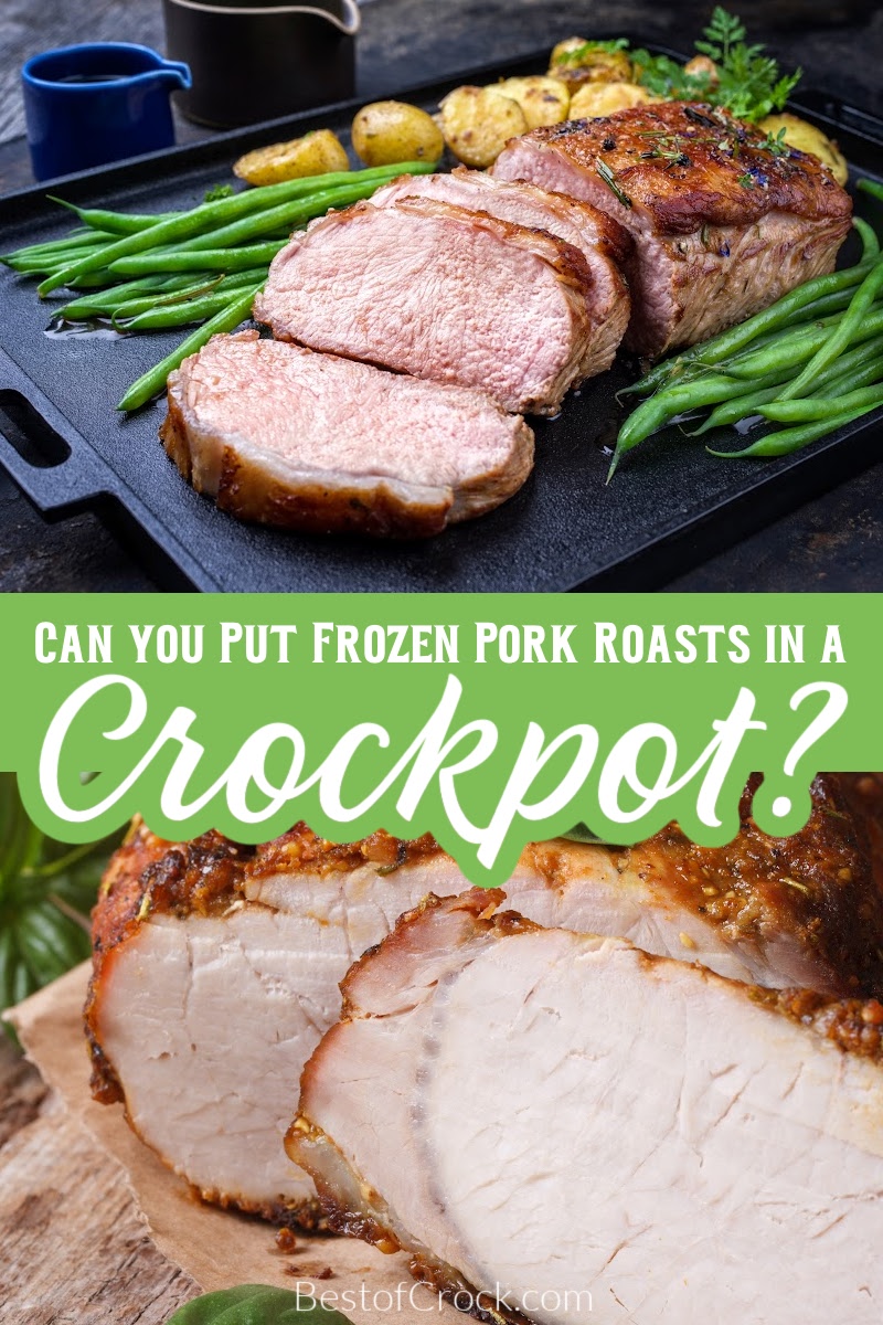 Can I put a frozen pork roast in the crockpot? Knowing the answer can help your meal prep when cooking pork roast dinner recipes. Crockpot Cooking Tips | Slow Cooker Tips | Pork Roast Tips | Frozen Pork Roast Tips | Healthy Eating Ideas | Crockpot Pork Recipes | Slow Cooker Pork Recipes | How to Cook Pork | Safe Ways to Cook Pork | Pork Handling Tips via @bestofcrock