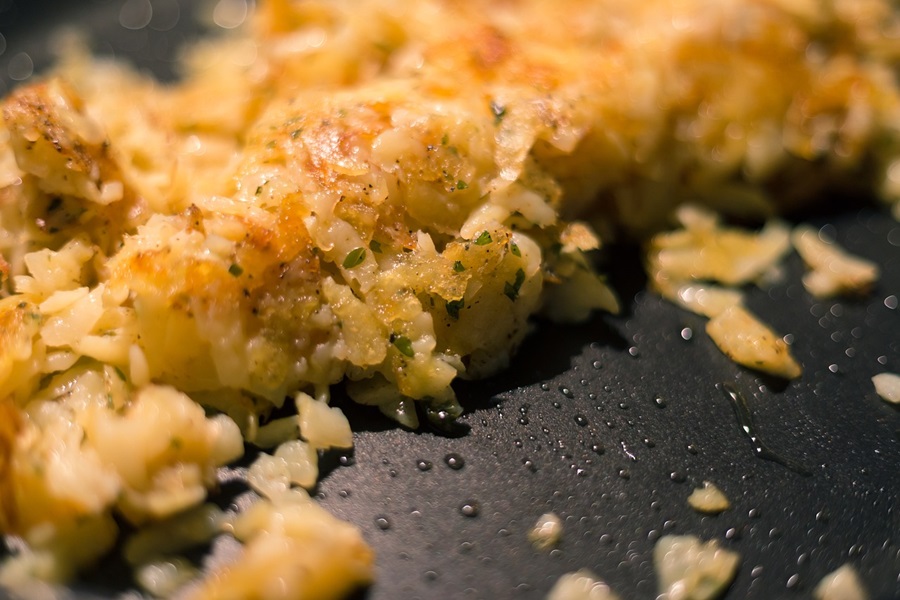 Veggie Hashbrown Casserole Breakfast Recipes Close Up of Shredded Hash Browns Cooking on a Griddle