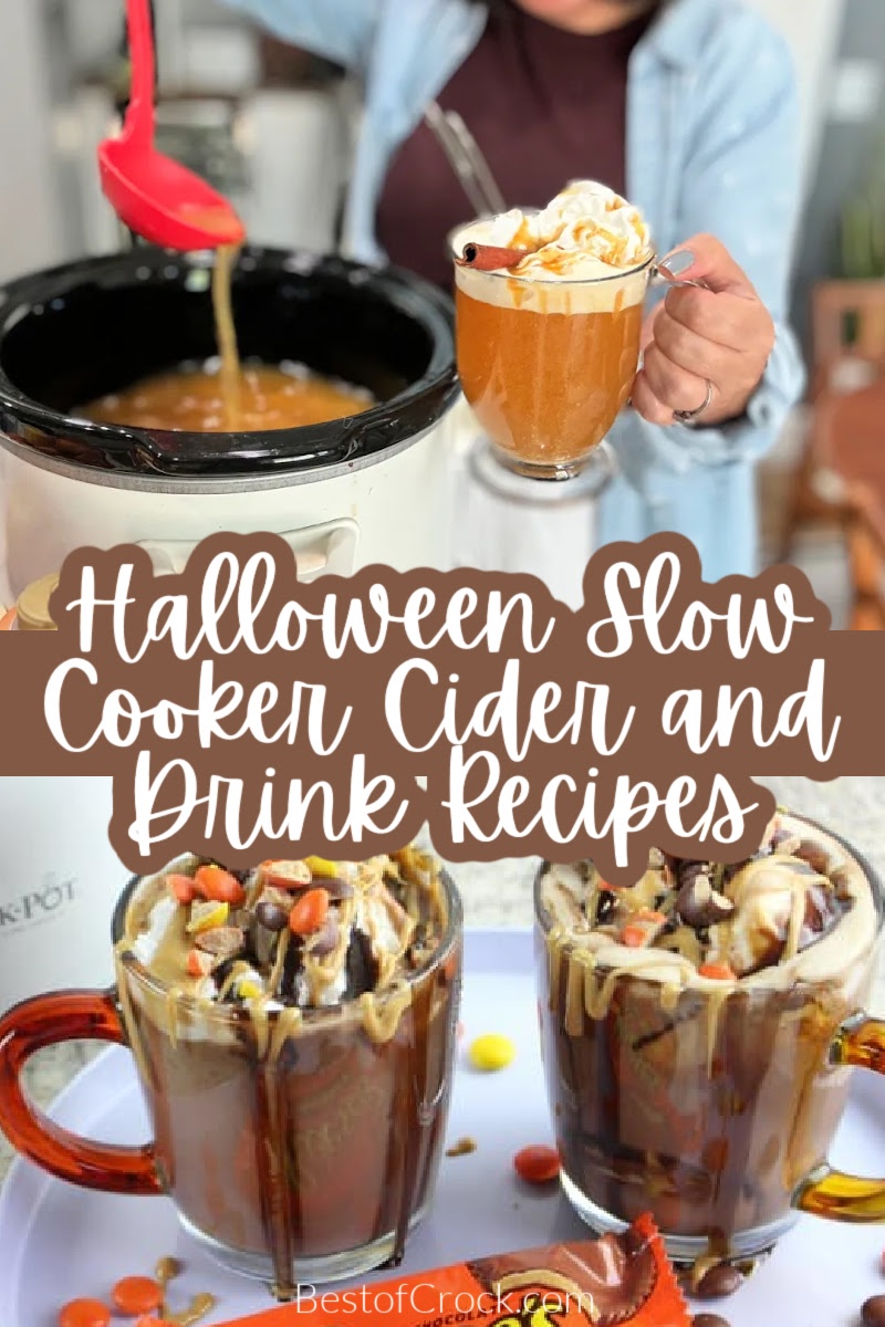 Try one of these easy Halloween slow cooker cider recipes to make your Halloween even more festive! Crockpot Drink Recipes| Fall Crockpot Drink Recipes | Slow Cooker Drink Recipes for Halloween | Crockpot Apple Cider Ideas | Halloween Drinks with Alcohol | Spooky Halloween Drink Recipes via @bestofcrock