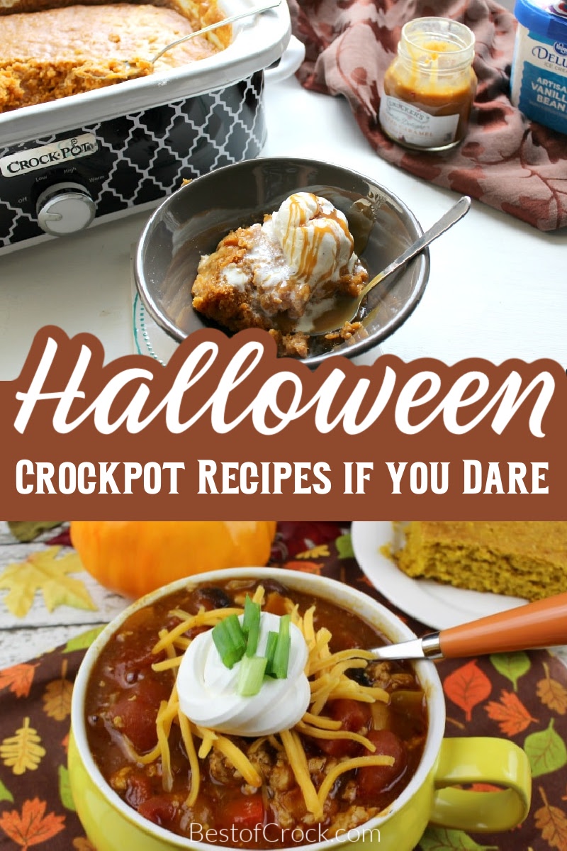 Spooky recipes are perfect during the fall season, but you can make things easier with crockpot Halloween recipes. Halloween Recipes for Kids | Slow Cooker Halloween Recipes Parties | Halloween Appetizer Ideas | Spooky Snack Ideas | Fall Crockpot Recipes | Crockpot Halloween Snacks via @bestofcrock