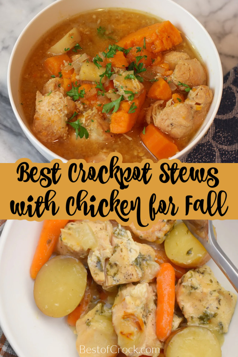 The best crockpot stews with chicken for fall offer the perfect amount of warmth and comfort for the season. Crockpot Recipes for Fall | Slow Cooker Fall Recipes | Crockpot Recipes with Chicken | Slow Cooker Chicken Recipes | Chicken Stew Recipes | Crockpot Stew Recipes | Slow Cooker Stew Recipes | Comfort Food Recipes | Crockpot Comfort Food Recipes | Easy Chicken Dinner Recipes | Chicken Stew Ideas via @bestofcrock