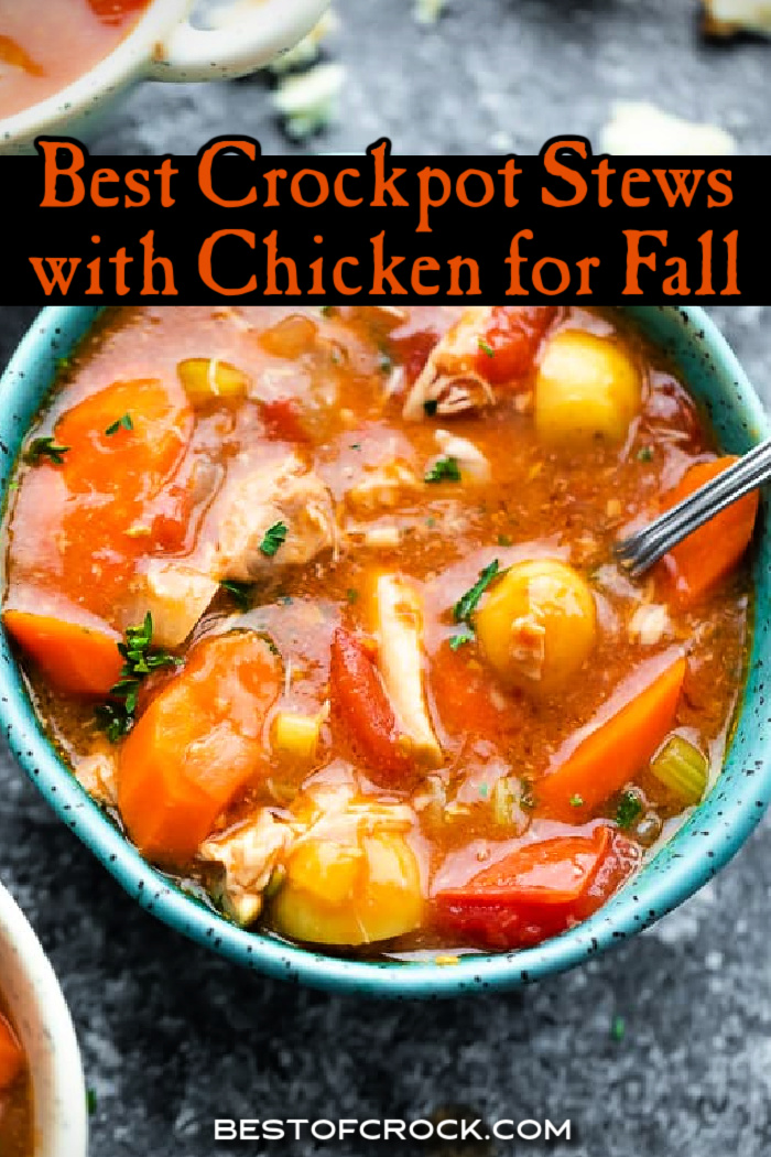 The best crockpot stews with chicken for fall offer the perfect amount of warmth and comfort for the season. Crockpot Recipes for Fall | Slow Cooker Fall Recipes | Crockpot Recipes with Chicken | Slow Cooker Chicken Recipes | Chicken Stew Recipes | Crockpot Stew Recipes | Slow Cooker Stew Recipes | Comfort Food Recipes | Crockpot Comfort Food Recipes | Easy Chicken Dinner Recipes | Chicken Stew Ideas via @bestofcrock