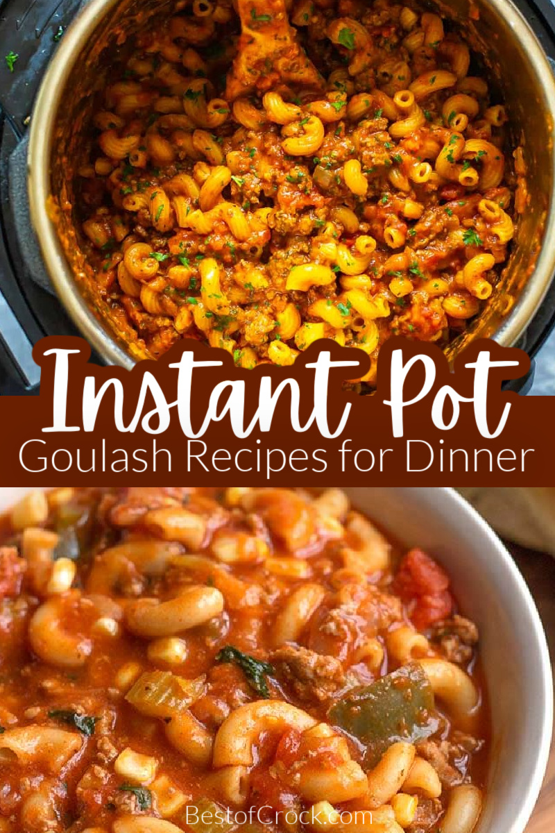 It is easier than you may think to make Instant Pot goulash recipes for family dinners or even as date night dinners that will surely impress. Easy Ground Beef Recipes | Pressure Cooker Goulash | Ground Beef Dinner Recipes | Ground Beef Pasta Recipe | Goulash Recipes Easy Ground Beef via @bestofcrock