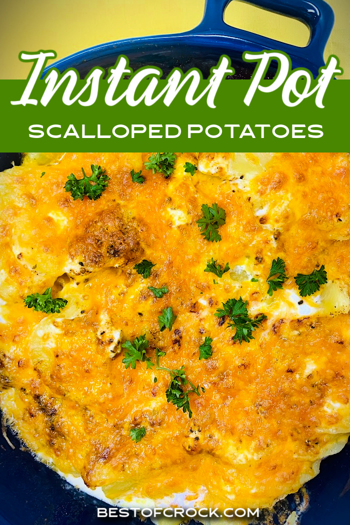 Instant Pot side dish recipes help make putting together a family dinner easier and this Instant Pot sour cream scalloped potatoes recipe will help for sure! Instant Pot Scalloped Potatoes with Sour Cream | Instant Pot Cheesy Potatoes | Instant Pot Side Dish Recipes | How to Make Scalloped Potatoes | Instant Pot BBQ Recipes | Instant Pot Potato Recipes | Party Side Dish Recipes via @bestofcrock