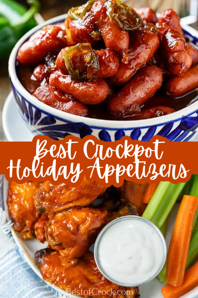 Crockpot holiday appetizers can make hosting holiday parties easier and pair perfectly with holiday dinner recipes. Crockpot Christmas Recipes | Crockpot Thanksgiving Recipes | Crockpot Recipes for New Years Eve | Slow Cooker Holiday Recipes | Crockpot Finger Foods | Holiday Season Recipes | Holiday Snack Recipes | Holiday Party Recipes via @bestofcrock