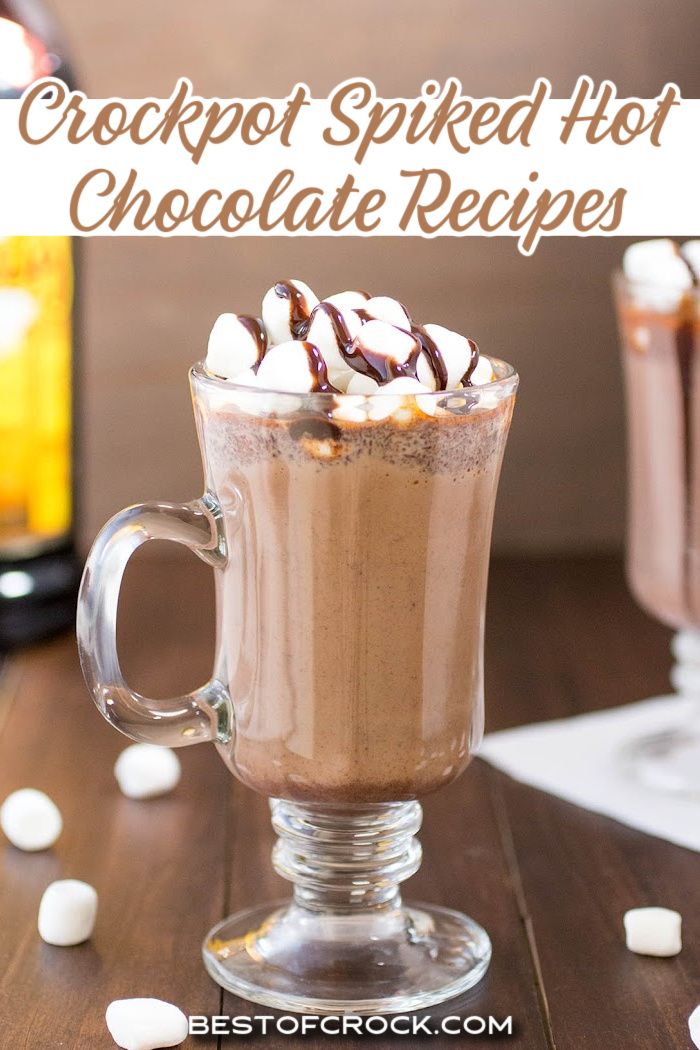 Crockpot spiked hot chocolate recipes help make classic hot chocolate even more enjoyable for adults and more fun to enjoy during holiday gatherings. Spiked Peppermint Hot Chocolate Crockpot | Spiked White Hot Chocolate Crockpot | Holiday Party Drinks | Hot Chocolate Slow Cooker Cocktail Recipes | Spiked Mexican Hot Chocolate Crockpot | Holiday Party Recipes | Holiday Drinks for Adults | Christmas Party Recipes via @bestofcrock