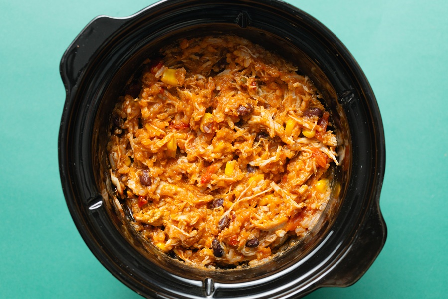 Easy Chicken Tacos in the Slow Cooker Recipe a Crockpot Filled with Shredded Chicken