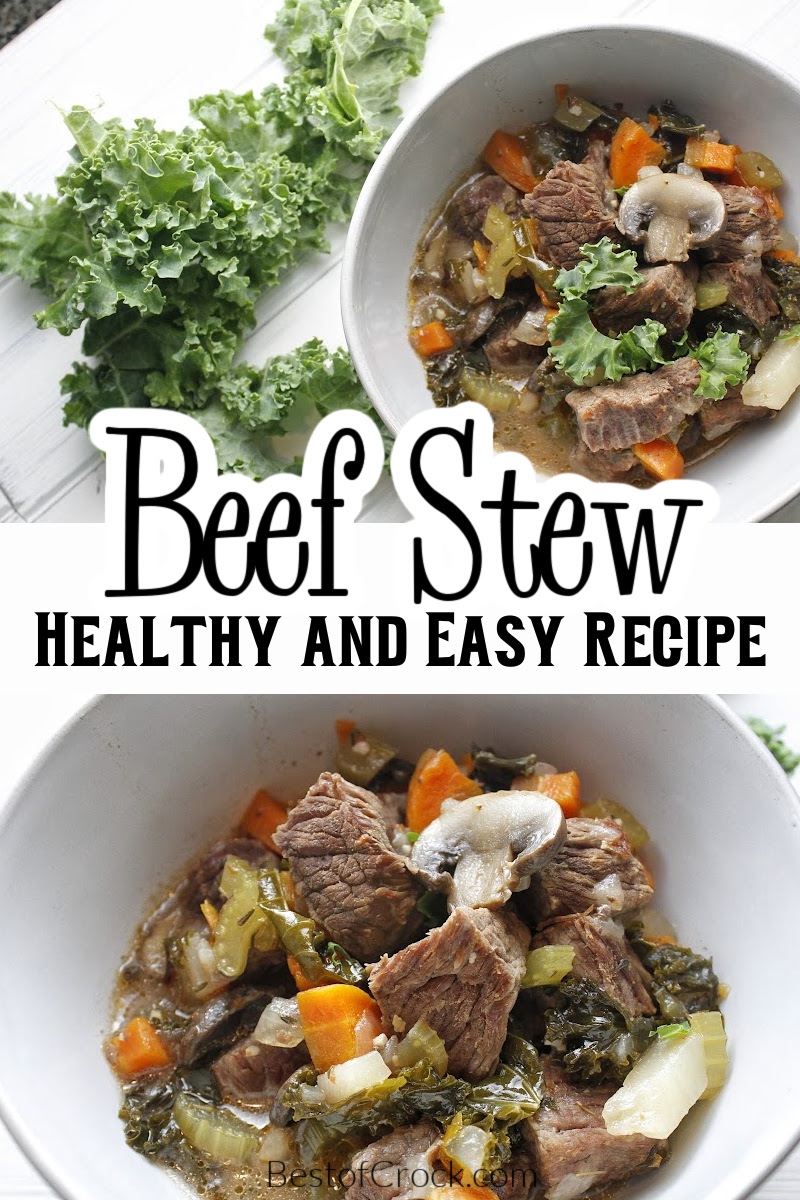 The flavors in this healthy slow cooker beef stew recipe will fill your home with the smells of a delicious home cooked dinner. Beef Stew Crockpot Clean Eating | Beef Stew Crockpot Low Carb | Healthy Crockpot Recipes with Beef | Slow Cooker Recipes with Beef | Healthy Beef Recipe | Beef Crockpot Recipes | Easy Dinner Ideas via @bestofcrock