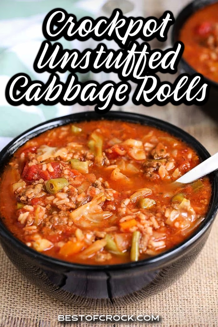 Crockpot unstuffed cabbage rolls make for a flavorful recipe with a lot of diversity in how it is made. Unstuffed Cabbage Rolls with Rice | Unstuffed Cabbage Rolls Crockpot | Cabbage Soup Recipes | Vegetarian Crockpot Recipes | Easy Dinner Recipes via @bestofcrock