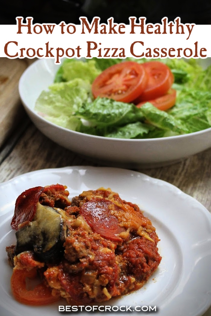 A healthy crockpot pizza casserole can really make a difference as a weight loss recipe and is a family dinner recipe that everyone will love. Crockpot Recipes for Dinner | Slow Cooker Dinner Recipe | Healthy Crockpot Recipes | Crockpot Recipes for Families | Healthy Dinner Recipes Slow Cooker via @bestofcrock